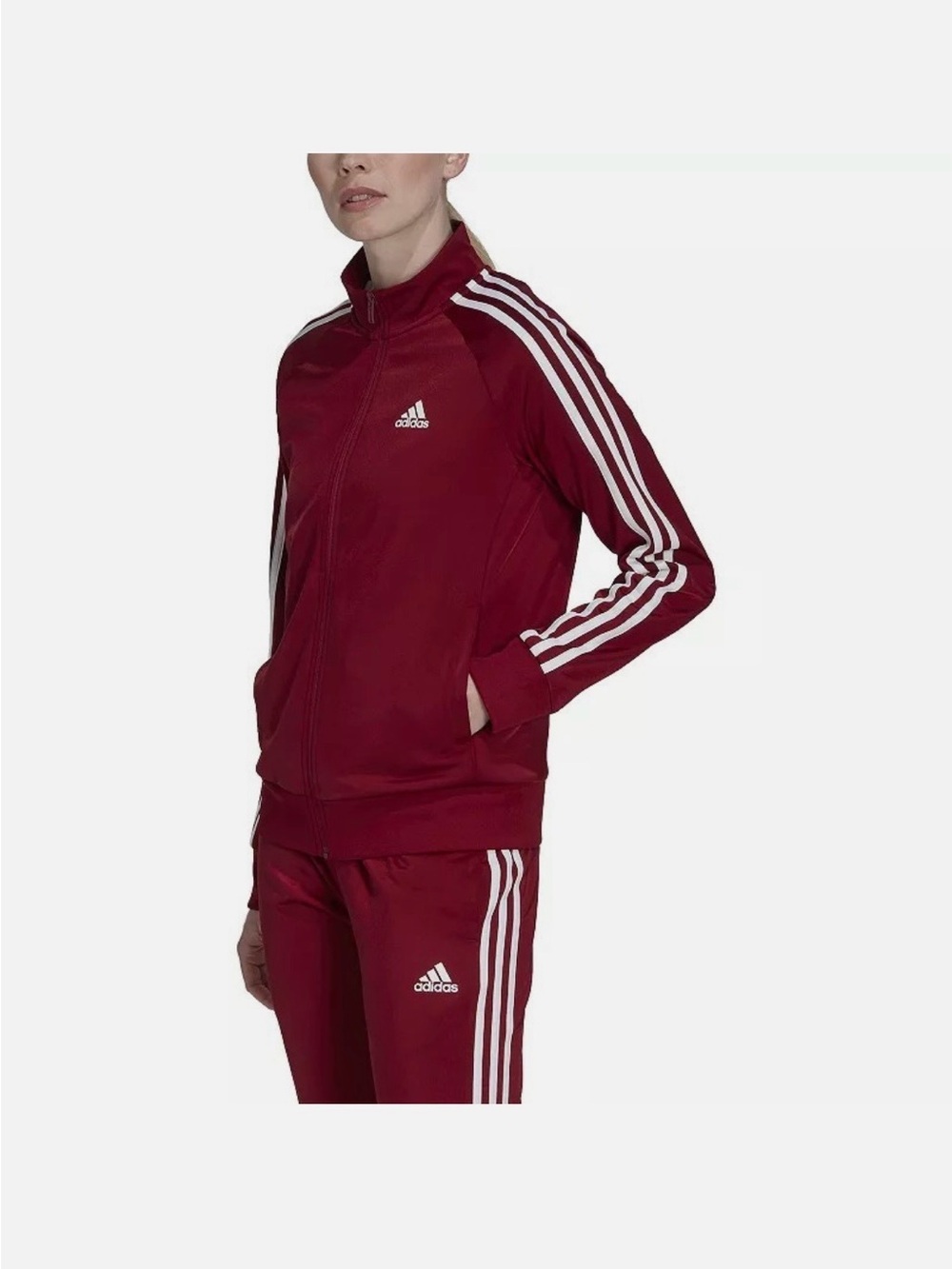 adidas Women's Burgundy Track Jacket